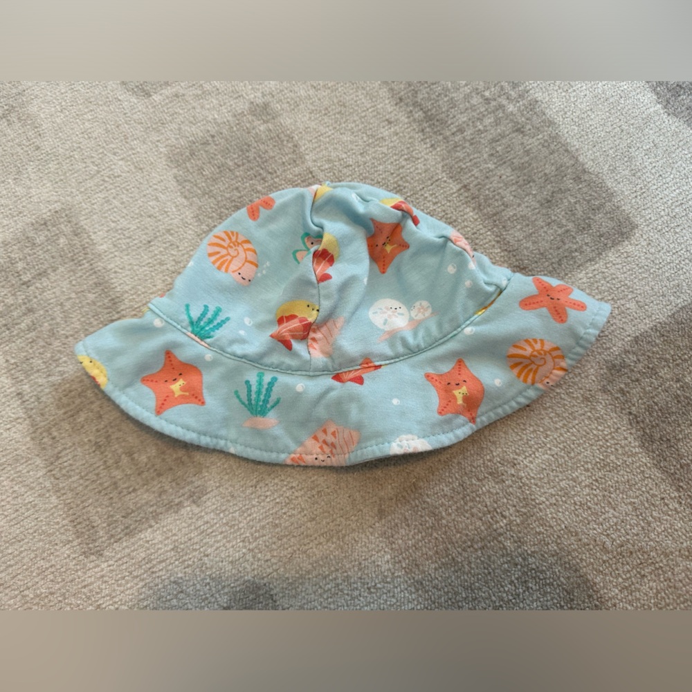 Angel Dear Happy Shells Bamboo Sun Hat (Size 6-12 Months)